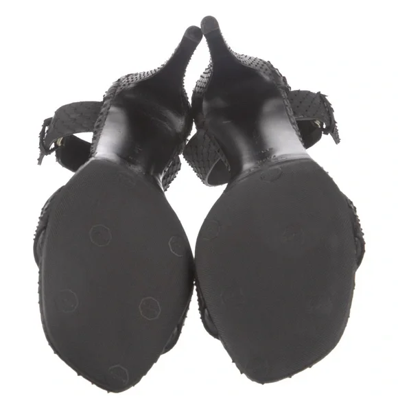 CELINE snakeskin sandals | wrap-around strap with hidden closure | siz… - Picture 3 of 7